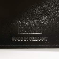 Pre Owned Montblanc Black Leather Meisterstuck Money Clip 6CC Wallet