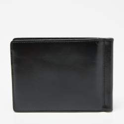 Pre Owned Montblanc Black Leather Meisterstuck Money Clip 6CC Wallet