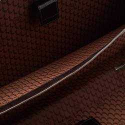 مملوكة مسبقًا Montblanc Black Croc Embossed Leather Meisterstuck Laptop Briefcase Bag