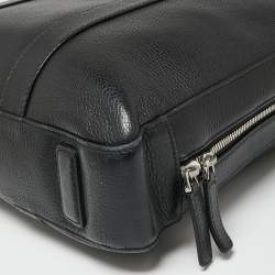 Pre Owned Montblanc Black Leather Soft Grain Meisterstuck Briefcase