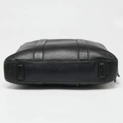 Pre Owned Montblanc Black Leather Soft Grain Meisterstuck Briefcase