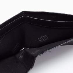 Pre Owned محفظة مون بلان مايسترستاك جلد أسود ثنائية الطي