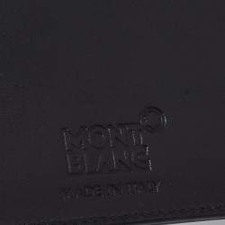 Pre Owned محفظة مون بلان مايسترستاك جلد أسود ثنائية الطي