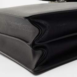 Pre Owned Montblanc Black Leather 4810 Westside Double Gusset Briefcase Bag