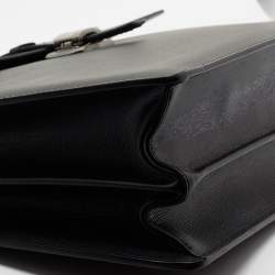 Pre Owned Montblanc Black Leather 4810 Westside Double Gusset Briefcase Bag