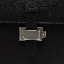 Pre Owned Montblanc Black Leather 4810 Westside Double Gusset Briefcase Bag