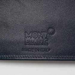 Pre Owned Montblanc Blue Leather Meisterstück 6CC Money Clip Wallet