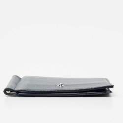 Pre Owned Montblanc Blue Leather Meisterstück 6CC Money Clip Wallet