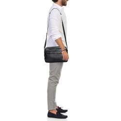 Pre Owned Montblanc Black Leather Crossbody Bag