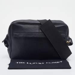 Pre Owned Montblanc Black Leather Crossbody Bag