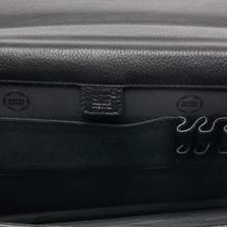 Montblanc Black Leather Meisterstuck Single Gusset Briefcase
