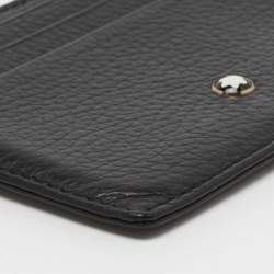 Pre Owned Montblanc Black Leather Meisterstuck Card Holder 6CC