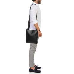 Montblanc Black Leather Messenger Bag