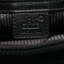 Montblanc Black Leather Nightflight Messenger Bag