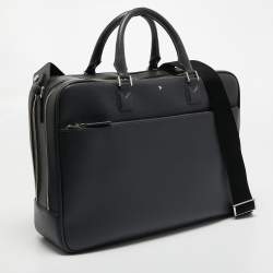 Montblanc Grey Leather Large Sartorial Document Briefcase