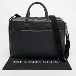 Montblanc Grey Leather Large Sartorial Document Briefcase