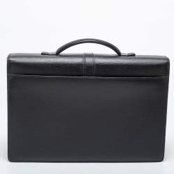 Montblanc Black Leather 4810 Westside Single Gusset Briefcase