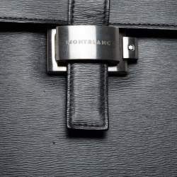 Montblanc Black Leather 4810 Westside Single Gusset Briefcase