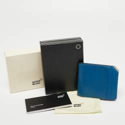 Pre Owned Montblanc Blue Leather Meisterstück Urban Bifold Wallet