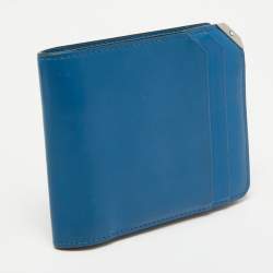 Pre Owned Montblanc Blue Leather Meisterstück Urban Bifold Wallet