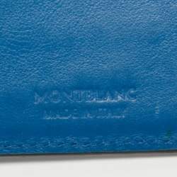 Pre Owned Montblanc Blue Leather Meisterstück Urban Bifold Wallet