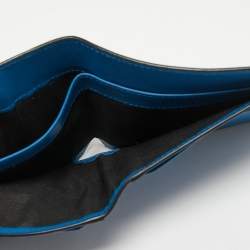 Pre Owned Montblanc Blue Leather Meisterstück Urban Bifold Wallet