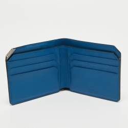 Pre Owned Montblanc Blue Leather Meisterstück Urban Bifold Wallet