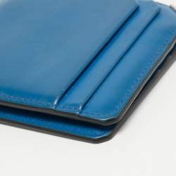 Pre Owned Montblanc Blue Leather Meisterstück Urban Bifold Wallet