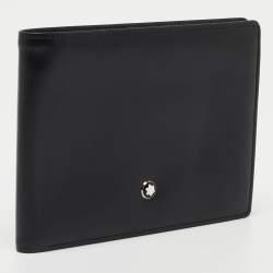 Pre Owned Montblanc Black Leather Meisterstuck Bifold Wallet