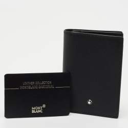 Pre Owned Montblanc Black Leather Meisterstuck Gusset Business Card Holder