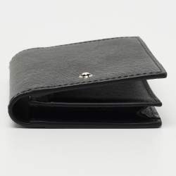 Pre Owned Montblanc Black Leather Meisterstuck Gusset Business Card Holder
