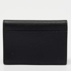 Pre Owned Montblanc Black Leather Meisterstuck Gusset Business Card Holder