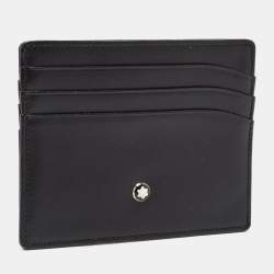 Pre Owned Montblanc Black Leather Meisterstück Pocket 6cc Card Holder