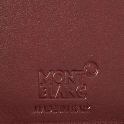 Montblanc Burgandy Leather Meisterstück Business Card Holder with Gusset
