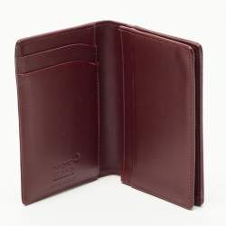 Montblanc Burgandy Leather Meisterstück Business Card Holder with Gusset