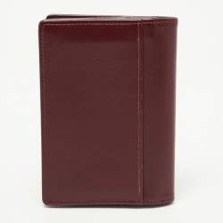 Montblanc Burgandy Leather Meisterstück Business Card Holder with Gusset