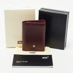 Montblanc Burgandy Leather Meisterstück Business Card Holder with Gusset