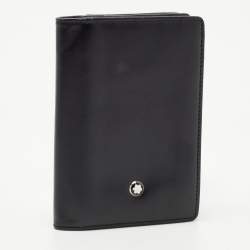 Montblanc Black Leather Meisterstück Business Card Holder with Gusset