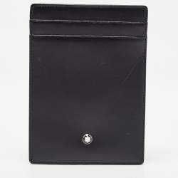 Montblanc Black Leather Sartorial Pocket 4cc with ID Card Holder