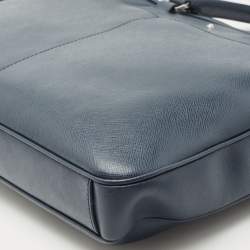 Montblanc Blue Leather Meisterstuck Laptop Bag