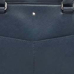 Montblanc Blue Leather Meisterstuck Laptop Bag
