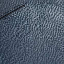 Montblanc Blue Leather Meisterstuck Laptop Bag