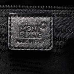 Pre Owned Montblanc Dark Blue/Black Nylon and Leather Nightflight Messenger Bag