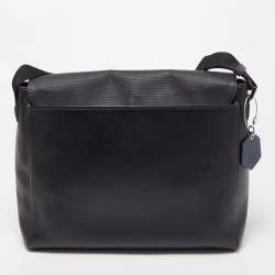 Montblanc Black Leather Sartorial Messenger Bag