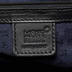 Montblanc Black Leather Sartorial Messenger Bag