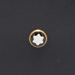 Pre Owned Montblanc Black Leather Meisterstuck Money Clip 6CC Wallet