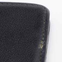 Pre Owned Montblanc Black Leather Meisterstuck Money Clip 6CC Wallet