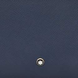 Montblanc Nay Blue Leather Meisterstuck 6CC Bifold Wallet
