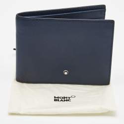Montblanc Nay Blue Leather Meisterstuck 6CC Bifold Wallet