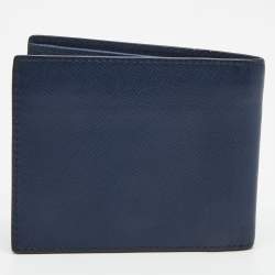 Montblanc Nay Blue Leather Meisterstuck 6CC Bifold Wallet